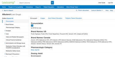 Lexicomp - Example of New Detail Page